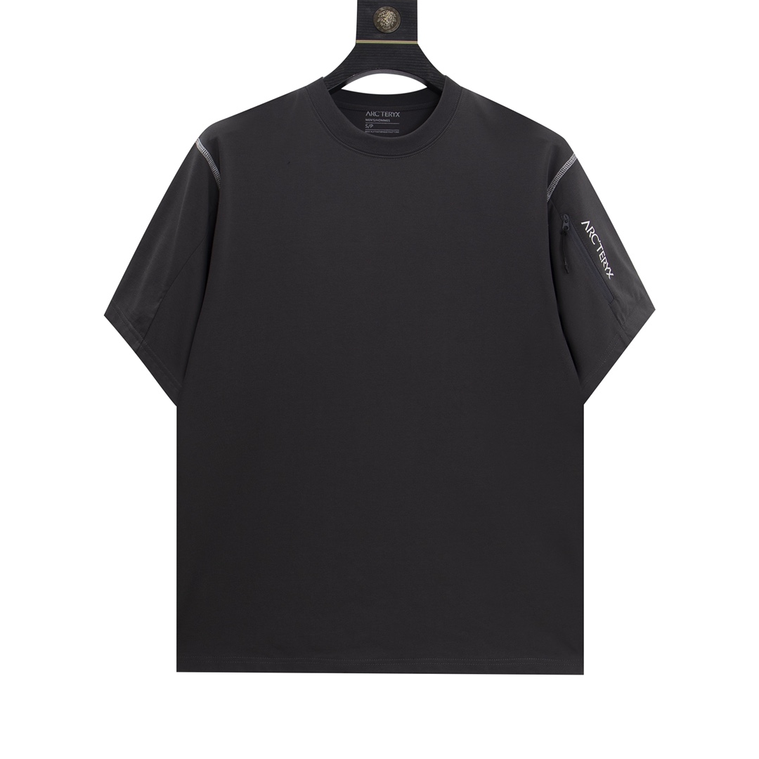 アークテリクス定番人気物スーパーコピー半袖Tシャツコットンブラック柔らかい高級花柄_1