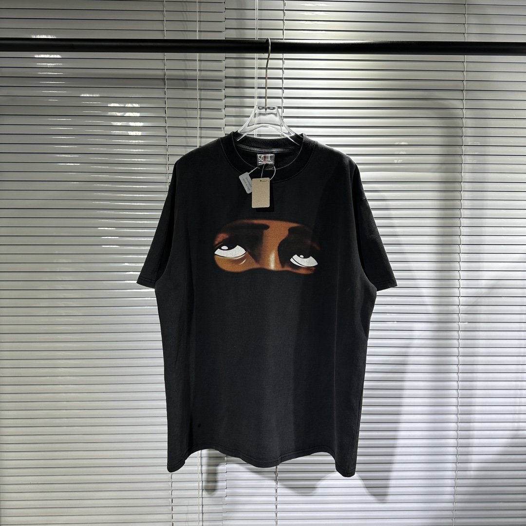 セントマイケル激安通販スーパーコピー半袖Tシャツコットンブラック柔らかい高級花柄メンズ_1