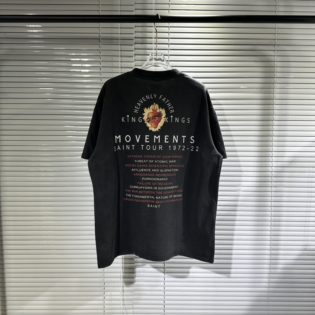 セントマイケル激安通販スーパーコピー半袖Tシャツコットンブラック柔らかい高級花柄メンズ_4