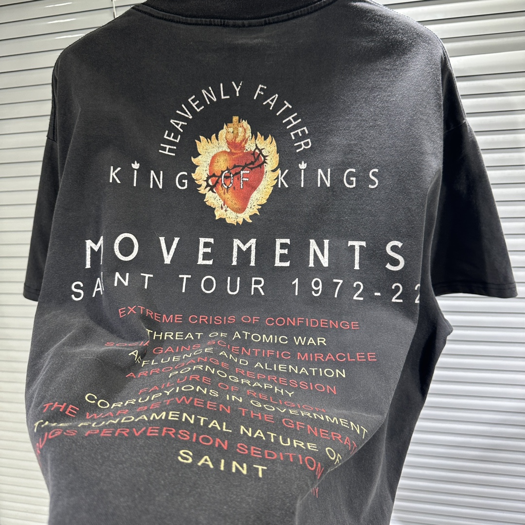 セントマイケル激安通販スーパーコピー半袖Tシャツコットンブラック柔らかい高級花柄メンズ_6