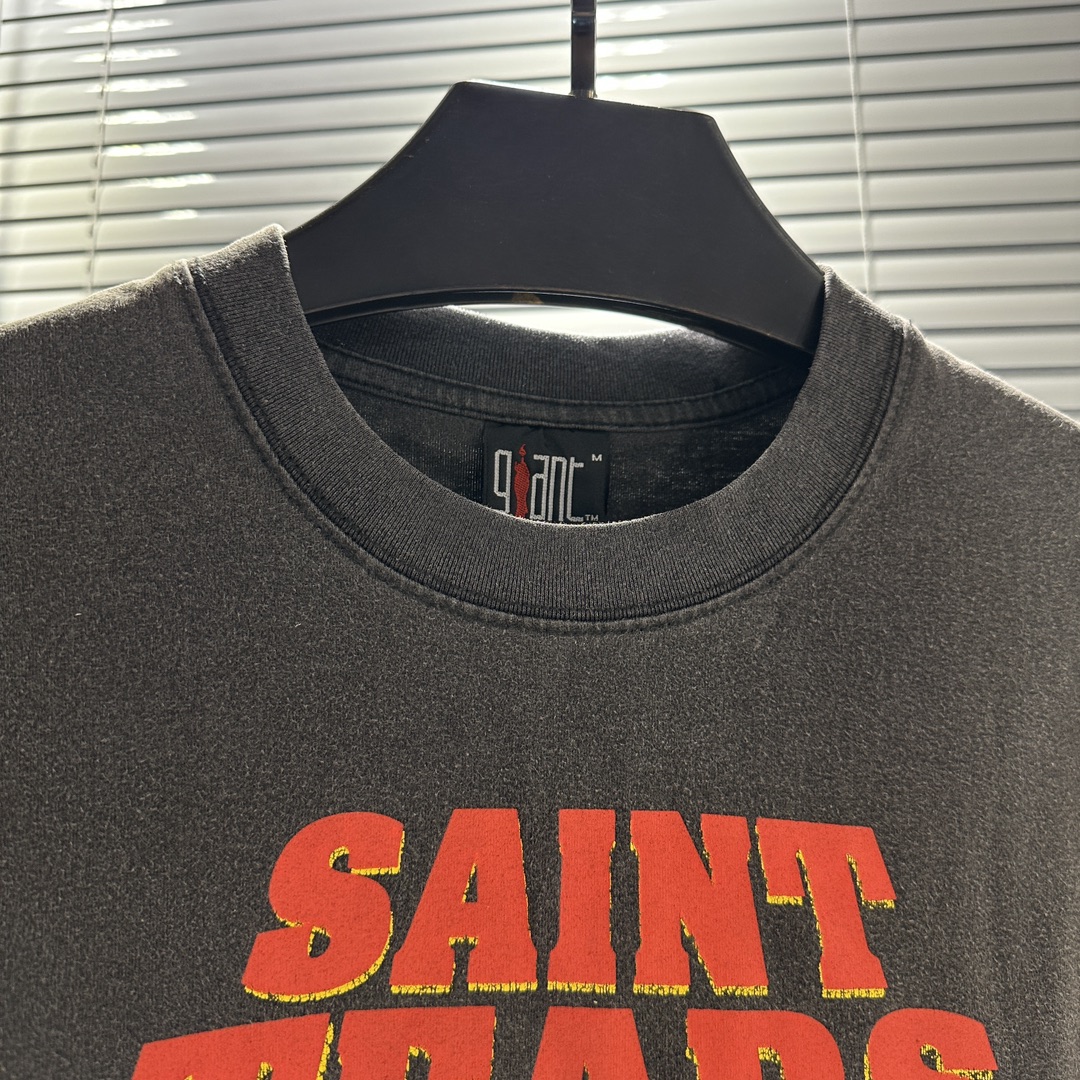セントマイケルSAINTMICHAEL限定スーパーコピー半袖Tシャツコットンブラック柔らかい高級花柄メンズ_2