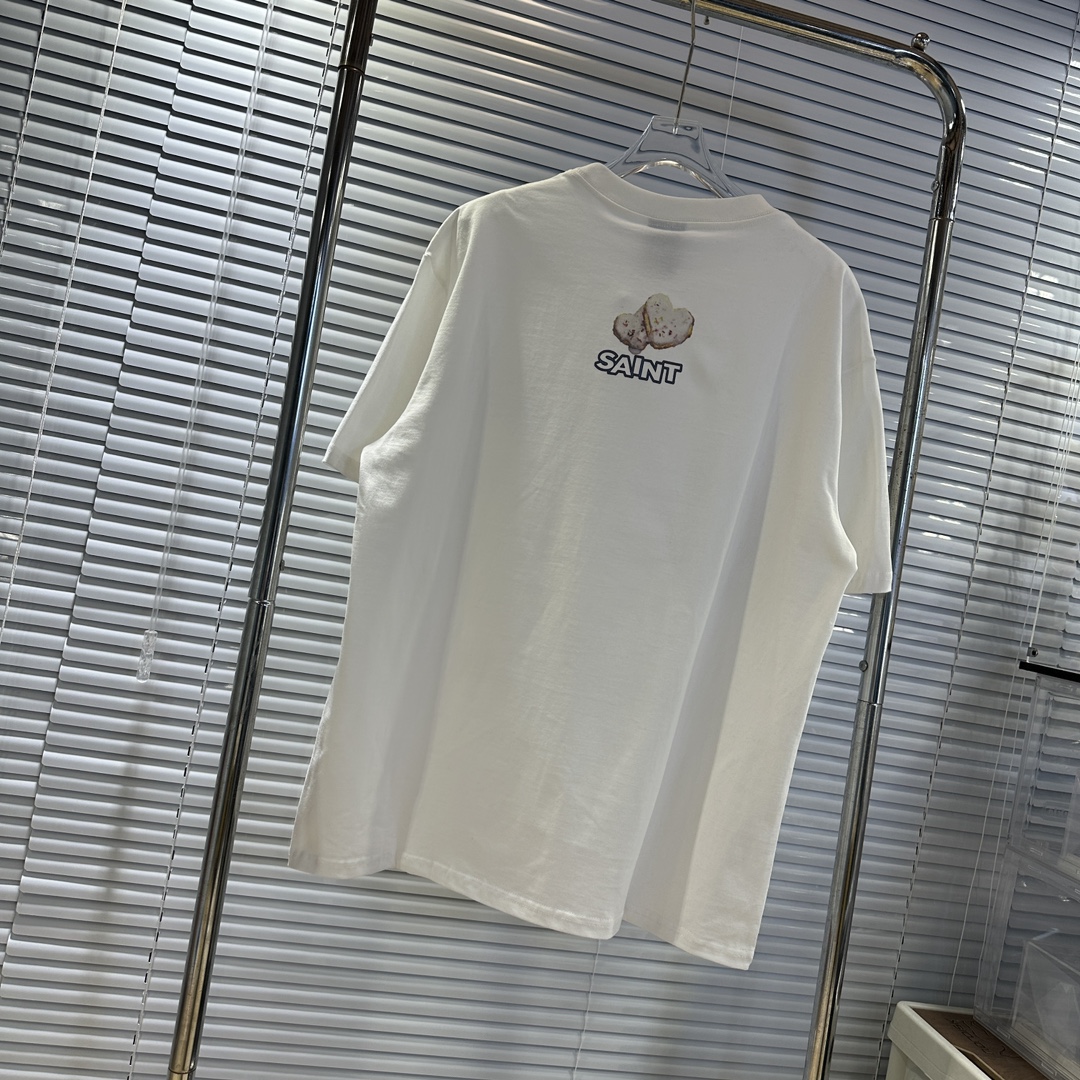 セントマイケルn級品スーパーコピー半袖Tシャツコットンホワイト柔らかい高級花柄_4