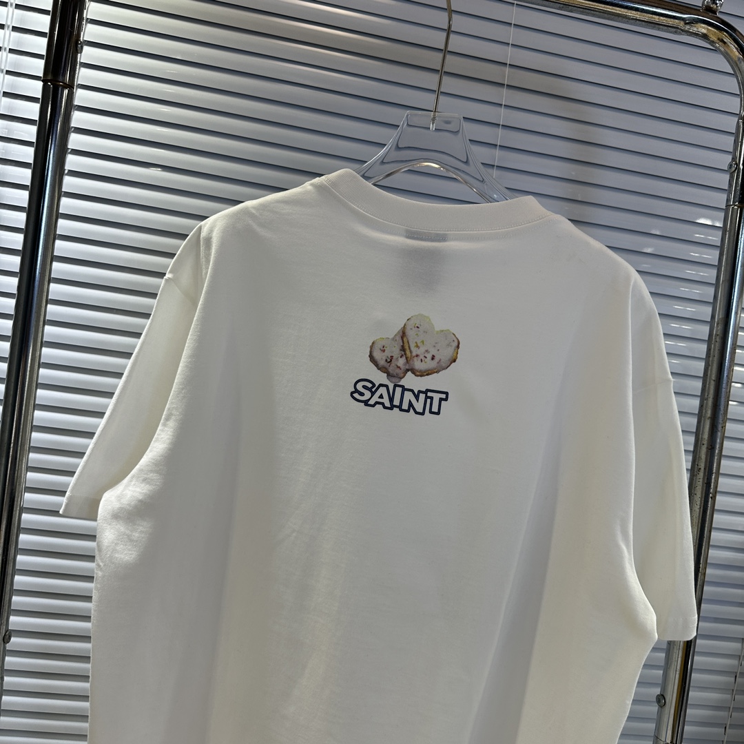 セントマイケルn級品スーパーコピー半袖Tシャツコットンホワイト柔らかい高級花柄_5