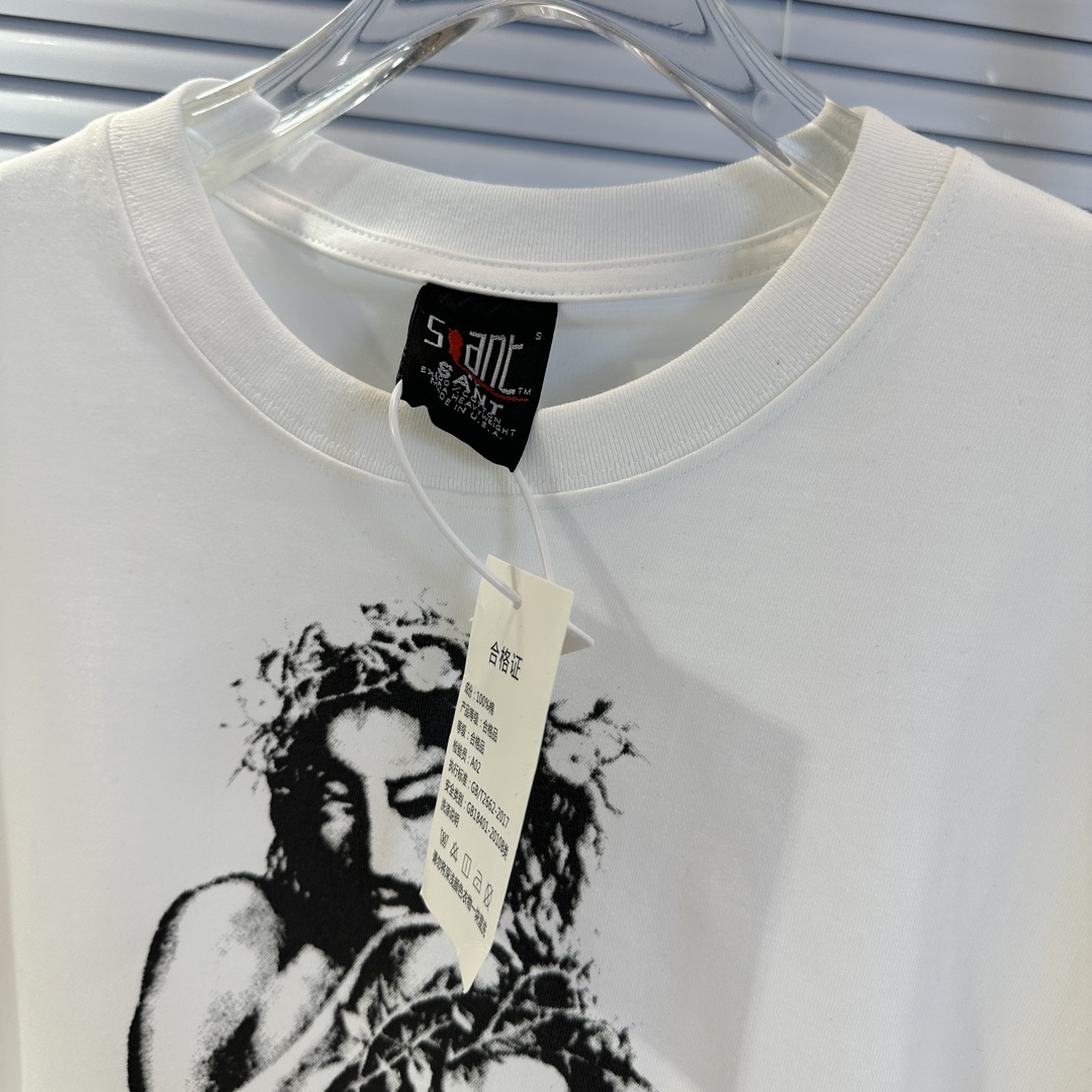 セントマイケル激安通販スーパーコピー半袖Tシャツコットンホワイト柔らかい高級花柄_2