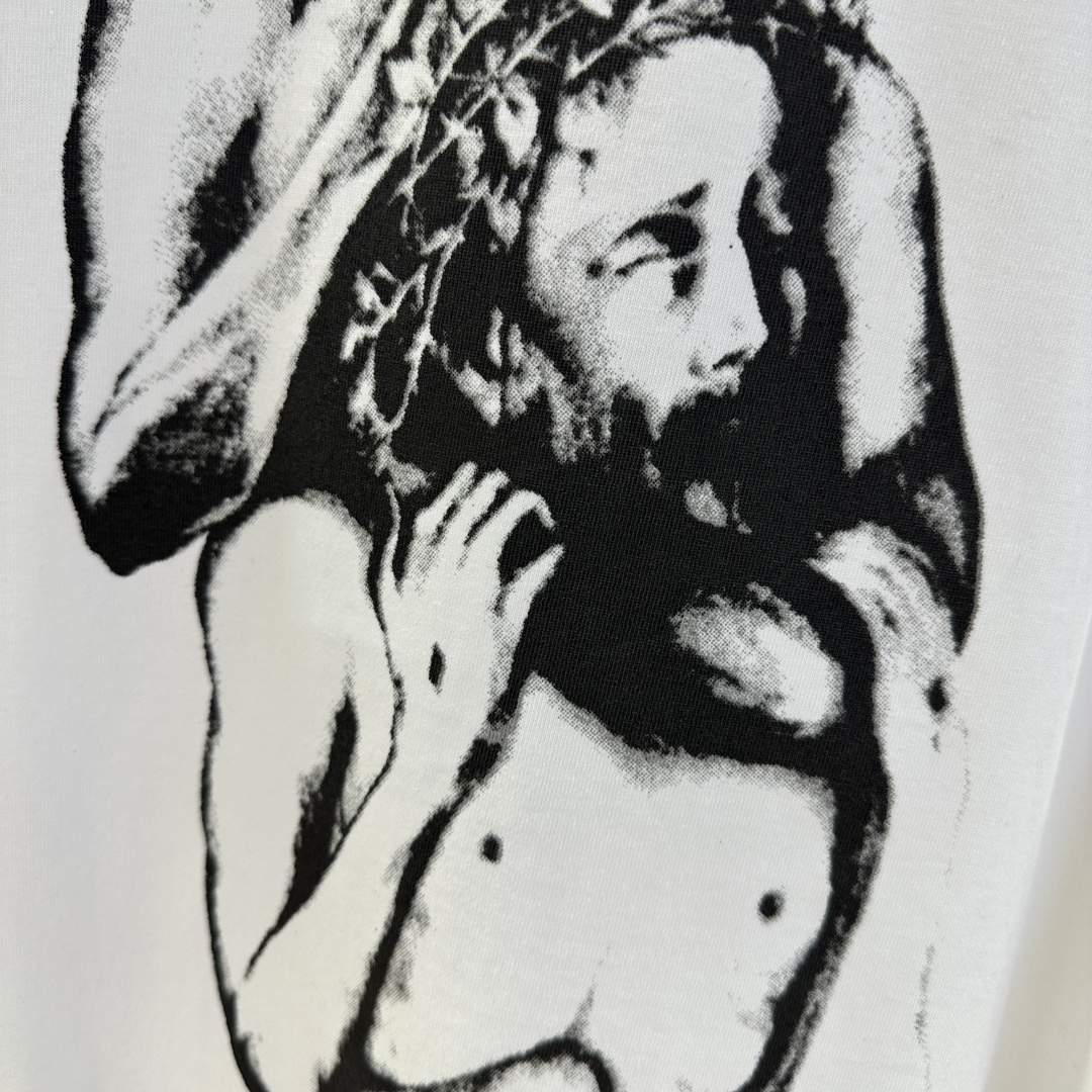 セントマイケル激安通販スーパーコピー半袖Tシャツコットンホワイト柔らかい高級花柄_4