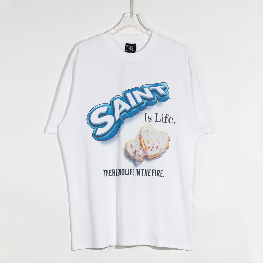 セントマイケルn級品スーパーコピー半袖Tシャツコットンホワイト柔らかい高級花柄_3