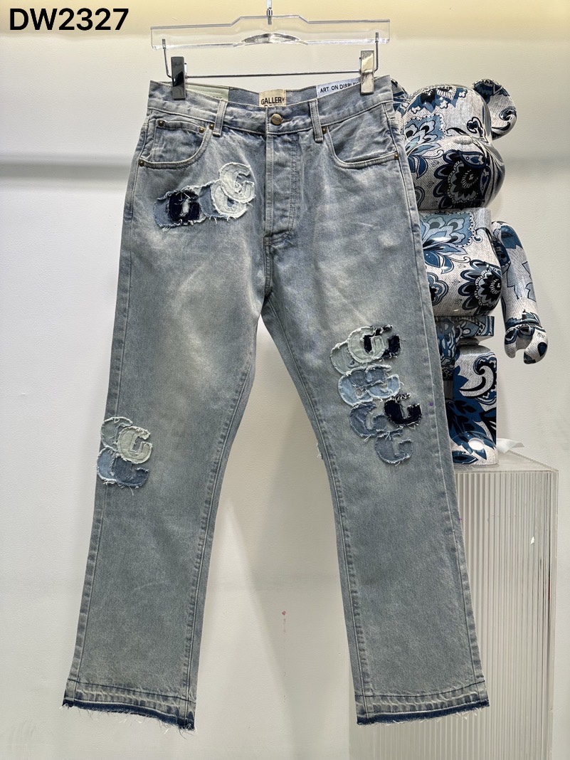 大活躍ギャラリーデプト通販偽物 パッチ付き デニム ジンーズ 柔らかい 新品 人気 ブルー_1