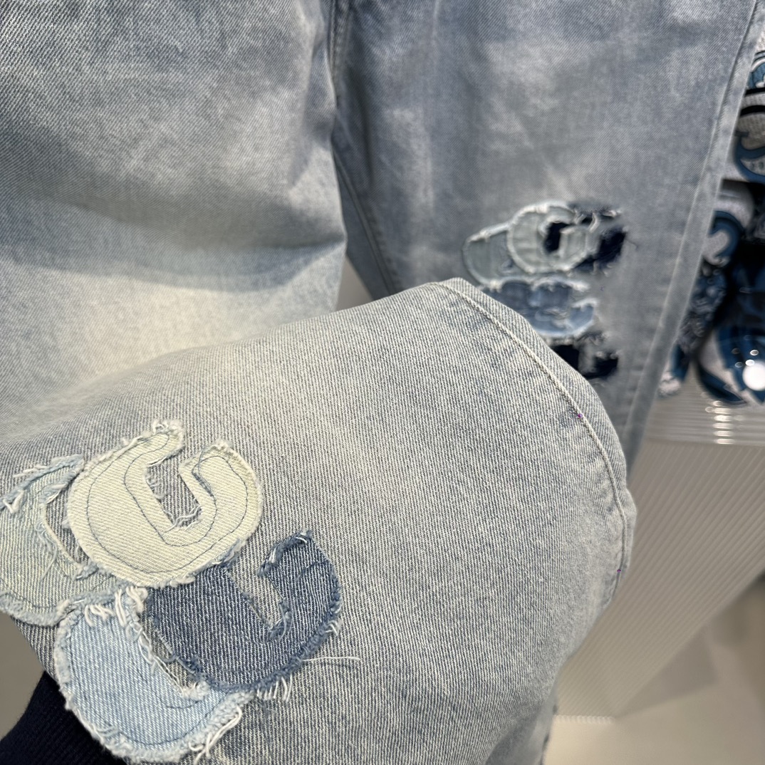 大活躍ギャラリーデプト通販偽物 パッチ付き デニム ジンーズ 柔らかい 新品 人気 ブルー_5