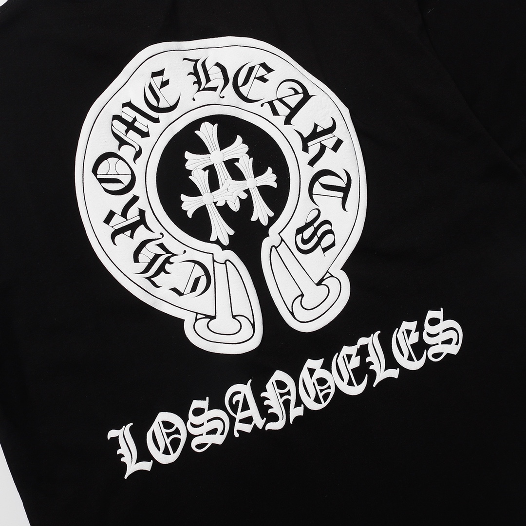 人気 HOT クロムハーツtシャツ偽物 春夏 柔らかい シンプル トップス 新品 ブラック_4