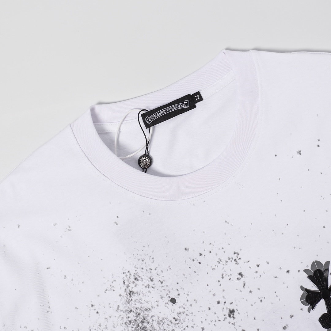 存在感のある クロムハーツtシャツコピースーパーコピー 柔らかい 人気 ゆったり ホワイト_3