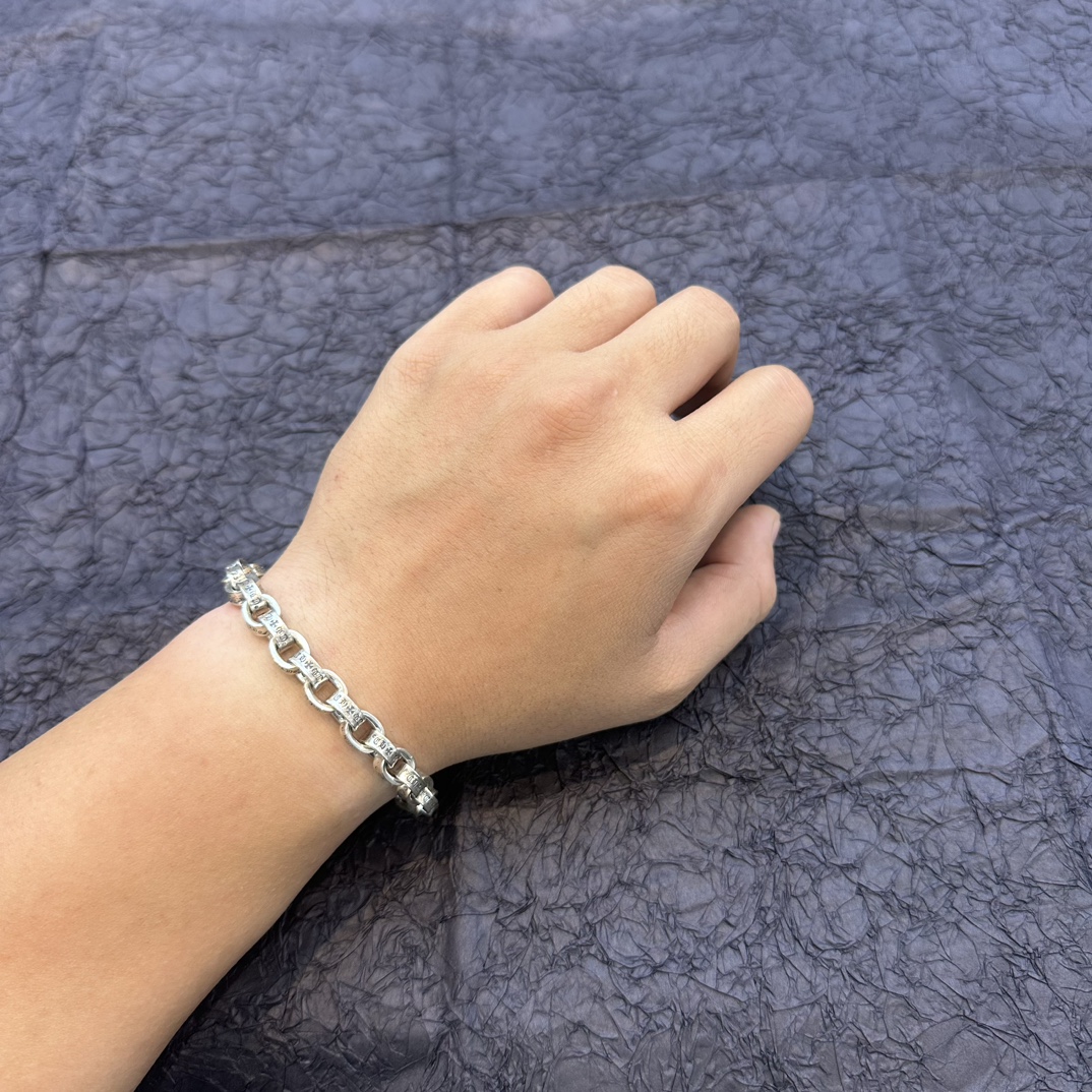 クロムハーツブレスレットレディーススーパーコピー十字架ファッション 純銀 プレゼント 男女兼用 シンプル シルバー_6