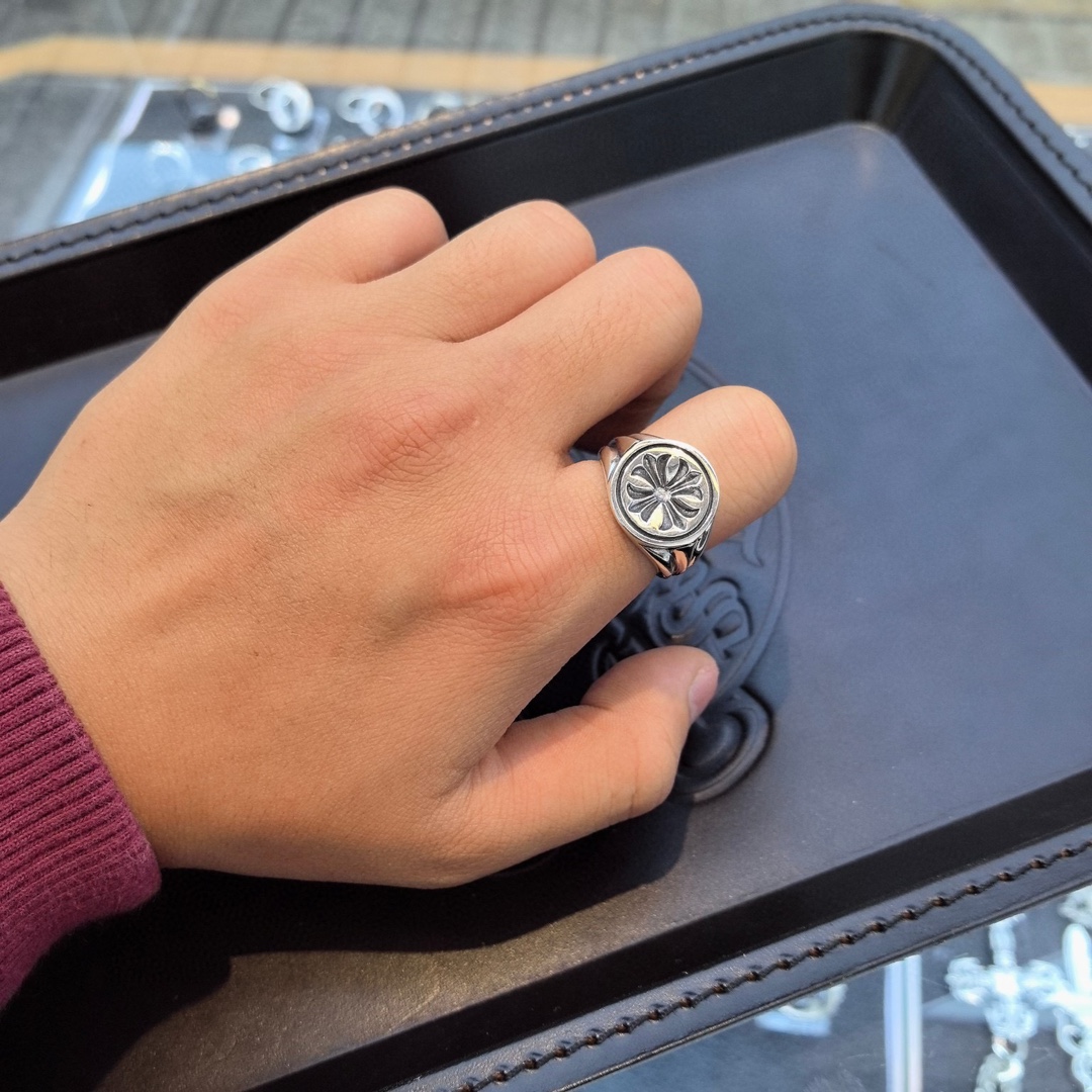 クロムハーツ指輪買取スーパーコピー 十字架 純銀リング シンプル おしゃれ ファッション  シルバー_5