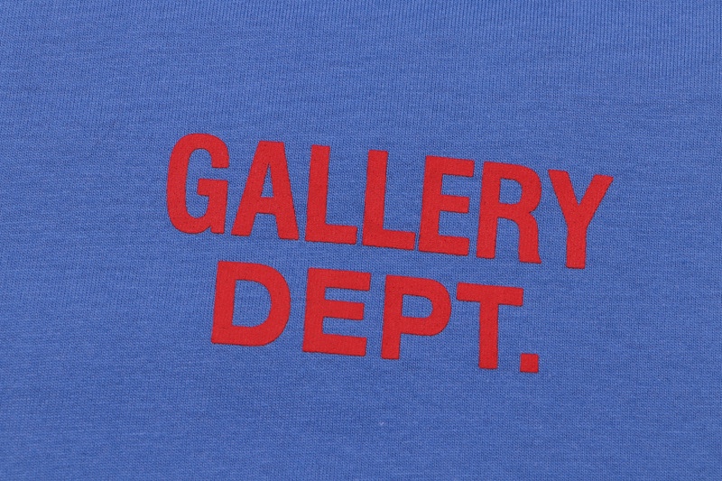 爆買い大得価ギャラリーデプト デザイナーコピー シンプル 半袖Tシャツ 純綿トップス ブルー_4