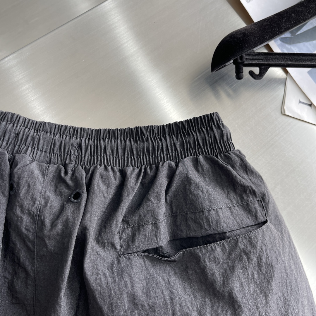 春夏ストーンアイランドスウェットパンツｎ級品 日常 ゆったり ショットパンツ シンプル ブラック_3