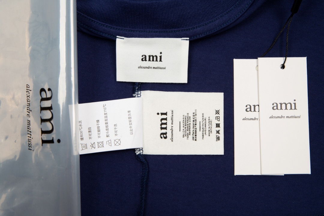 人気品 tシャツ アミ偽物 Tシャツ トップス 限定 シンプル 短袖 ファッション ブルー_8