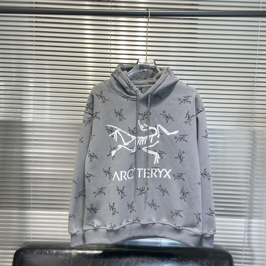 数量限定爆買いアークテリクスインナーコピー 純綿 フード付き 青春パーカー 人気 厚い フワフワ 2色可選_4
