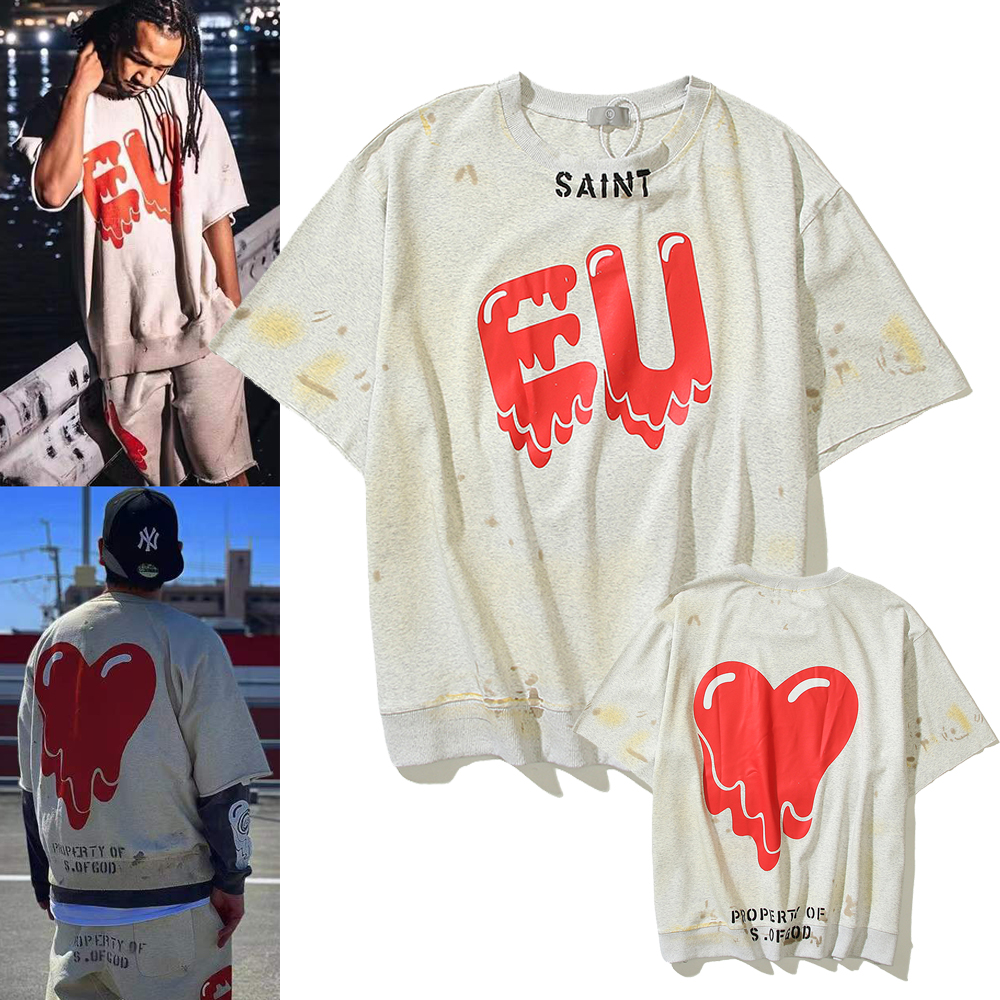 セントマイケルSAINTMICHAEL限定スーパーコピー半袖Tシャツコットンホワイト柔らかい高級花柄_4