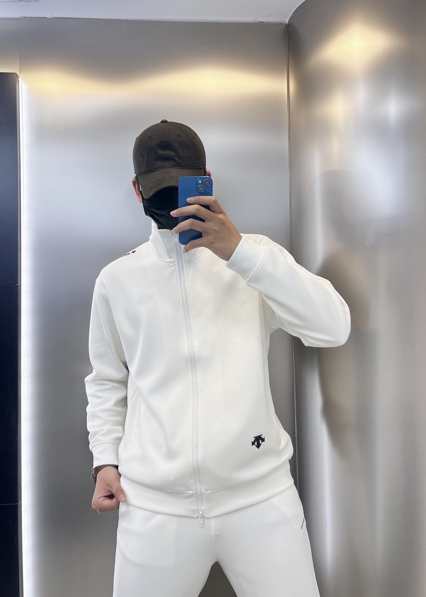 デサントの意味ｎ級品 シンプル アウター ズボン 柔らかい 運動セット ファッション 男女兼用 3色可選 ホワイト_3
