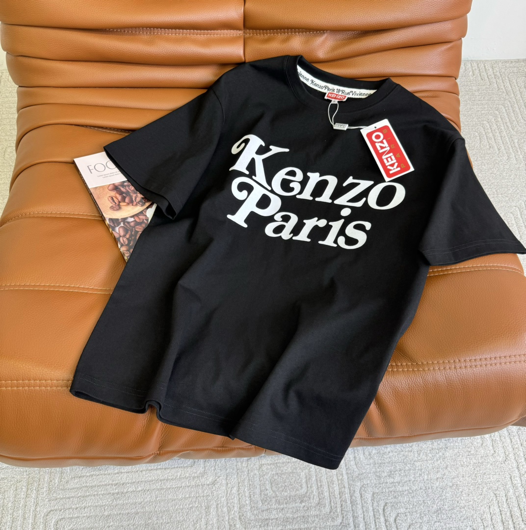 ケンゾー偽物スーパーコピー半袖Tシャツコットンホワイト柔らかい高級花柄_4