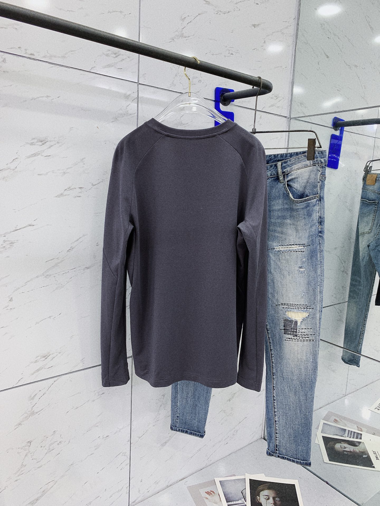 デサントtシャツ激安通販 HOT 純綿 快適 ファッショントップス 長袖 秋冬新品 2色可選_2