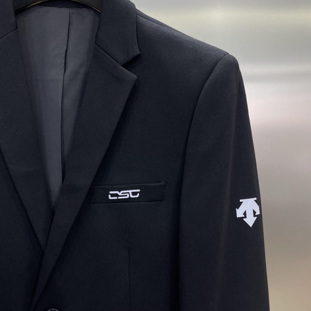 青山 デサントスーツ レビュー偽物 就職スーツ フォーマル 礼服 結婚式 無地 2点セット 2色可選 ブラック_3