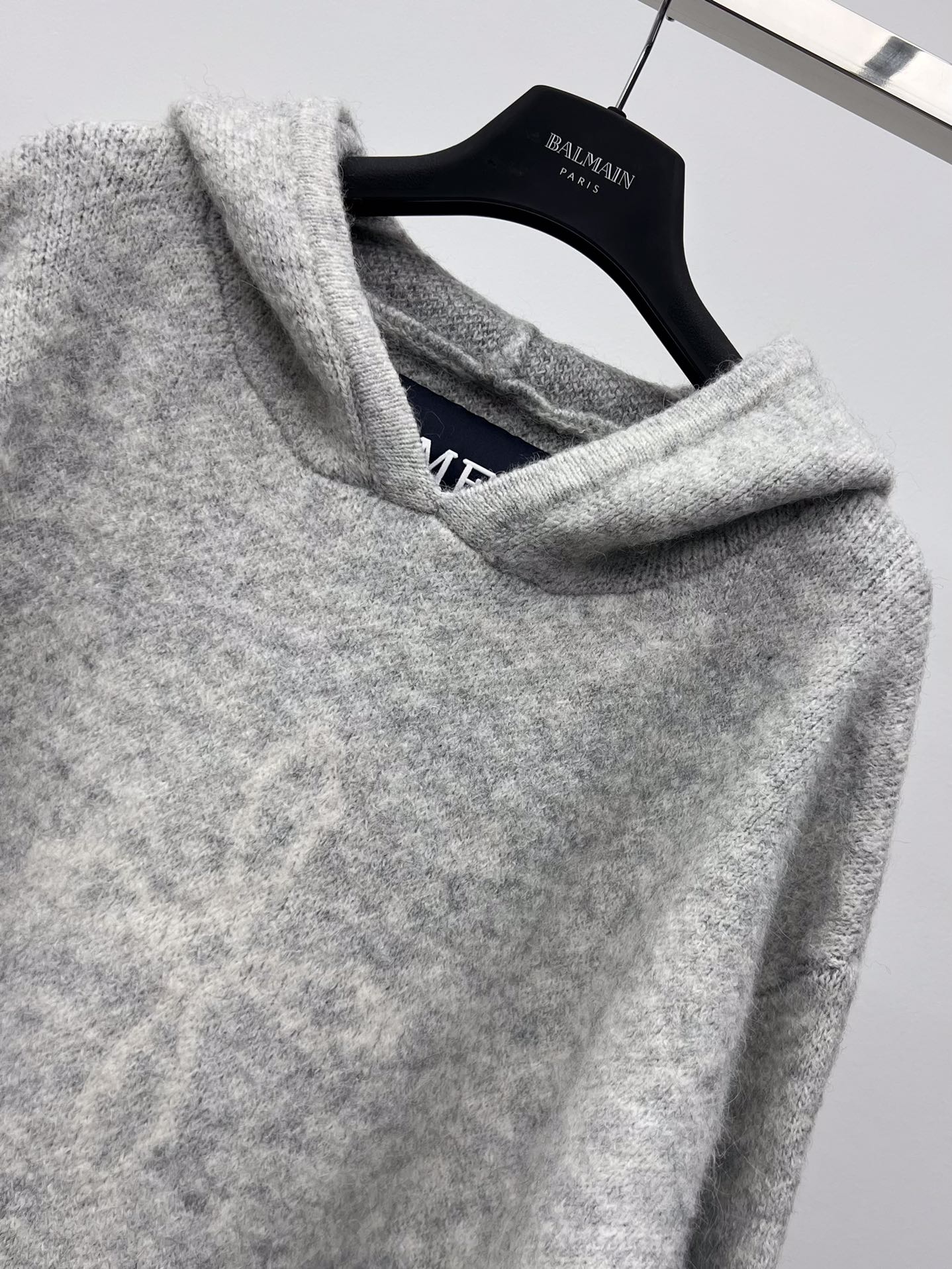 SMFK【お買い得豊富なセーター ami激安通販 トップス 柔らかい ウール 暖かい フード付き グレイ_2