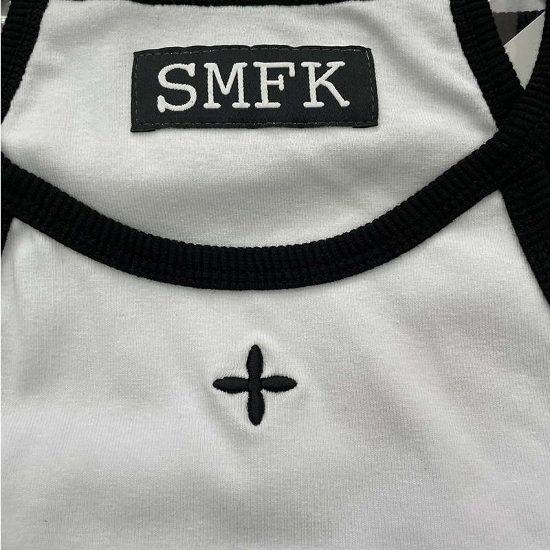 SMFK tシャツヤーン 専門店スーパーコピー 無袖トップス チョッキ ジレー カジュアル ホワイト_4