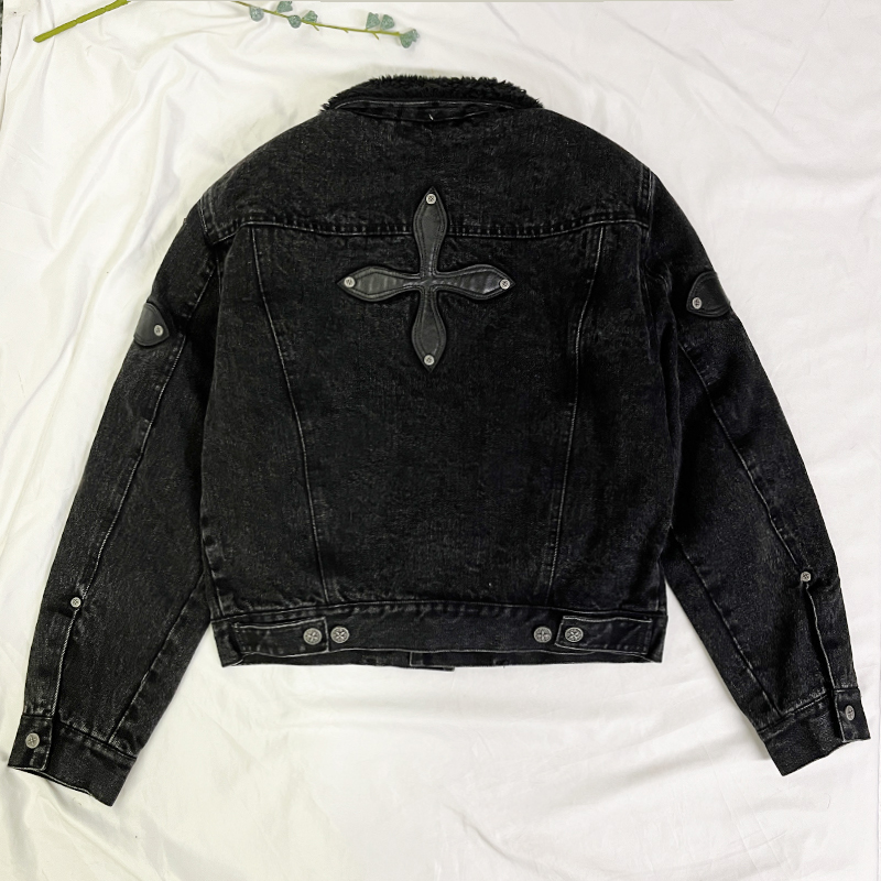 【激安】高級品通販 smfk サンダルｎ級品 防寒着 デート 通勤 通学 デニム 暖かい アウター ブラック_2