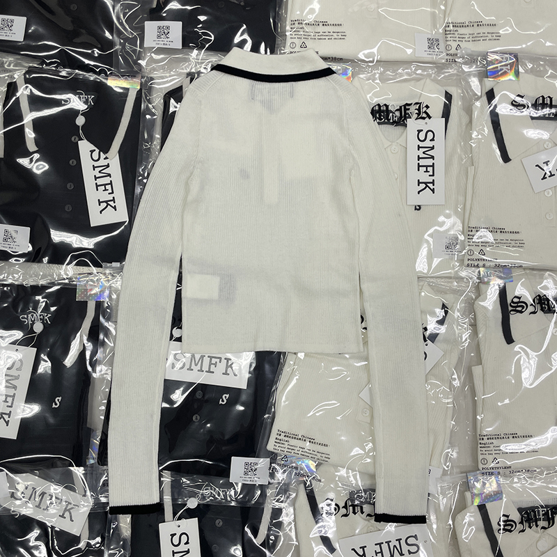 SMFK セーター無地ｎ級品人気 ショットトップス 暖かい 新品 シンプル レディース ホワイト_3