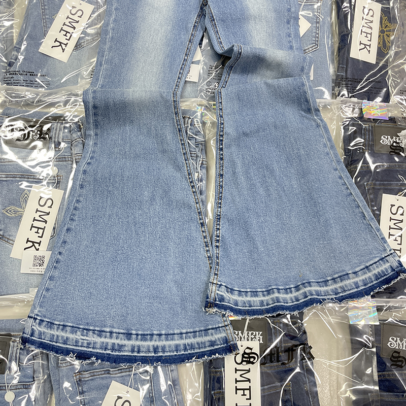 smfkデニム ジーンズ ジーンズさめ激安通販 ラッパズボン人気 カジュアルパンツ ブルー_7