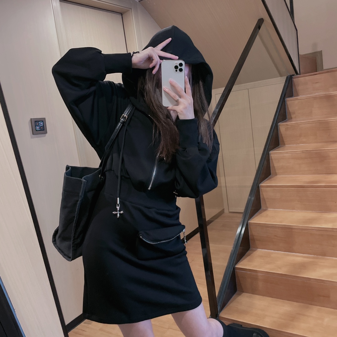 SMFKスカートインスカート激安通販 レディース セクシー フード付き ワンピース 3色可選_7