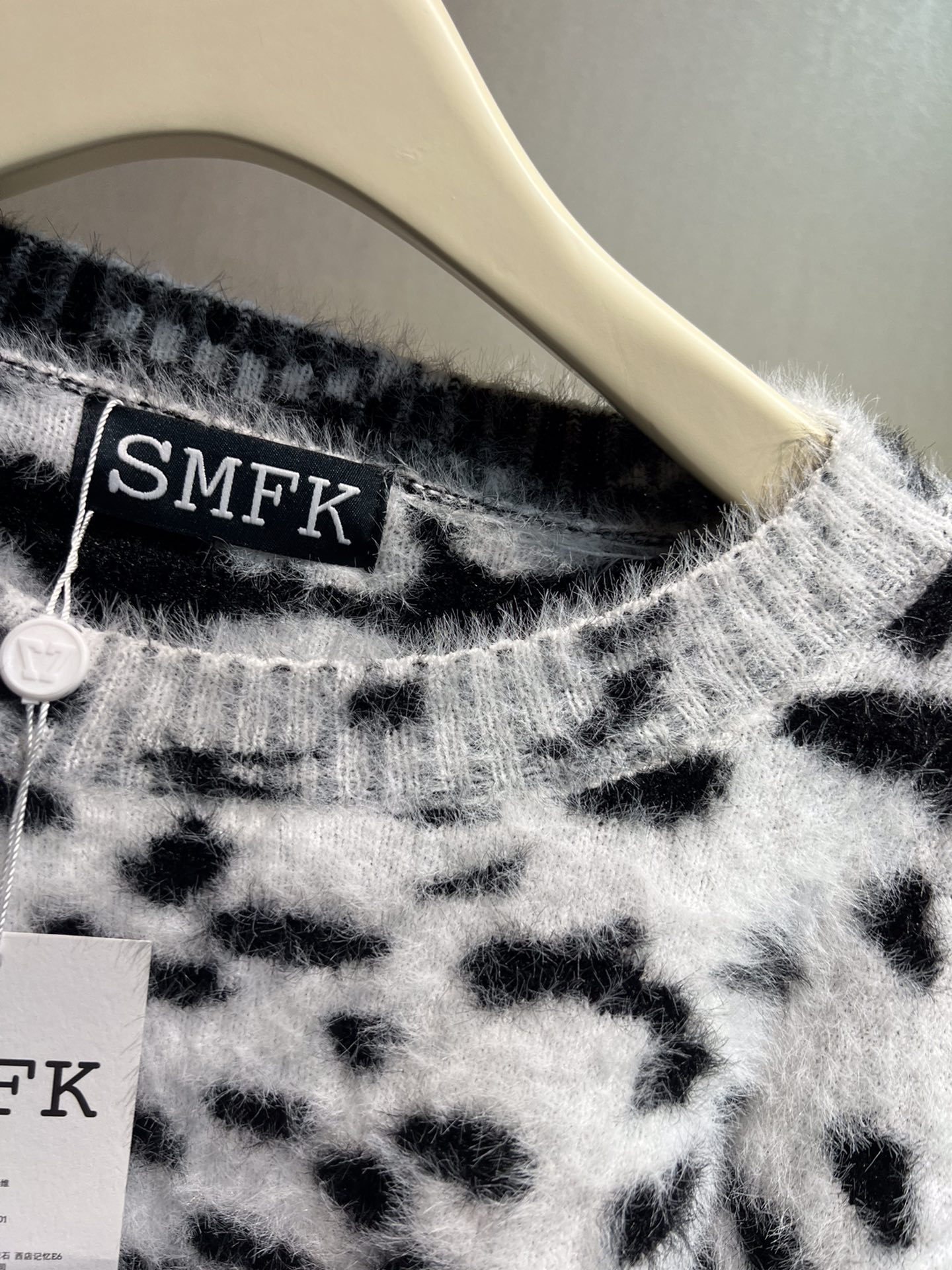SMFKセーター中文激安通販 暖かい ウール 柔らかい ショット セクシー シミ模様 ブラック_8