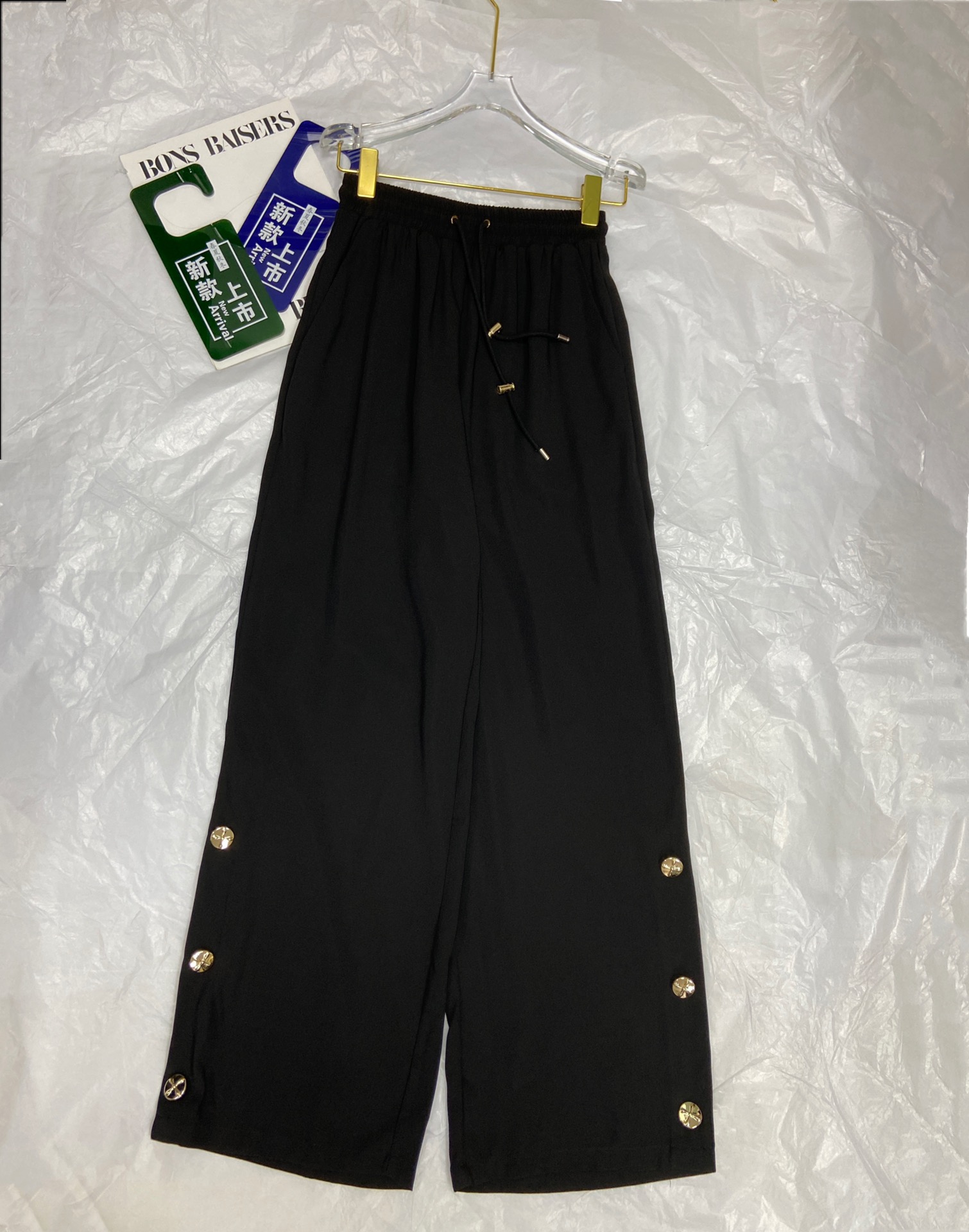 SMFKズボン中文激安通販 人気品 カジュアルズボン ゆったり ファッション 流行タイプ ブラック_1