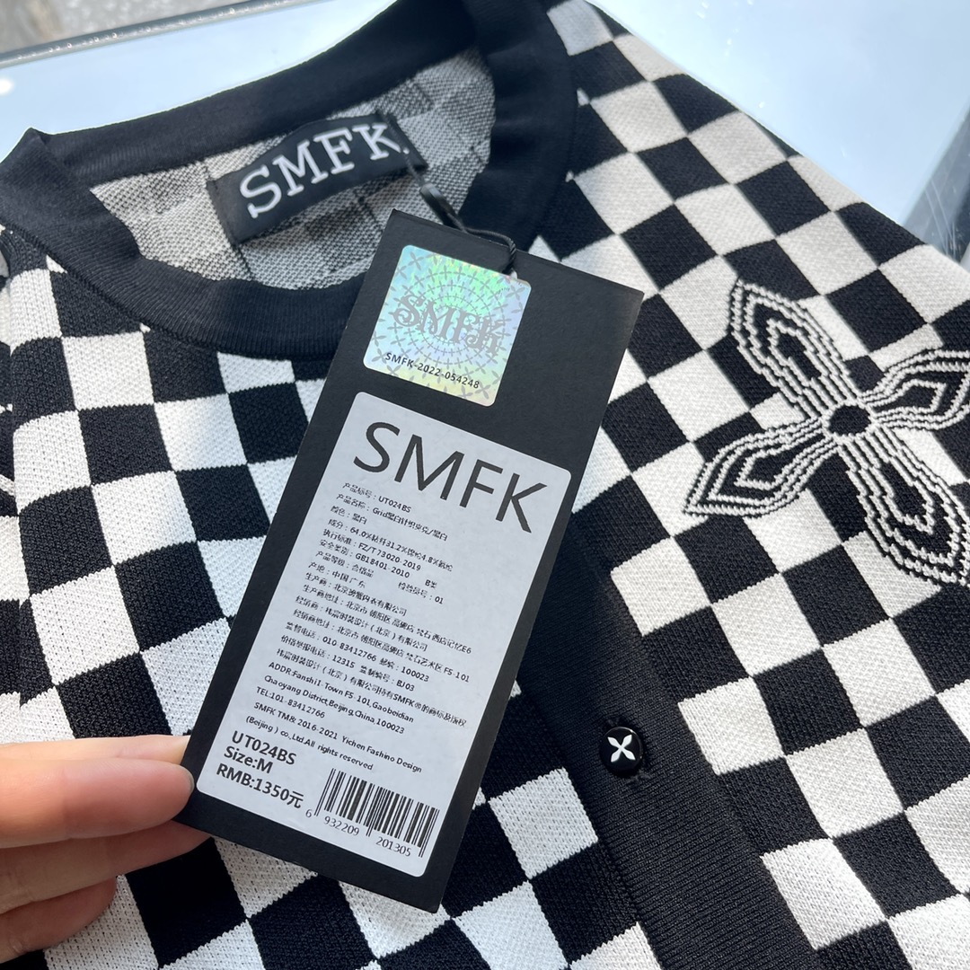 smfk サンダルスーパーコピー アウター ファッション 人気ジャケット レディース 格子模様 ブラック_7