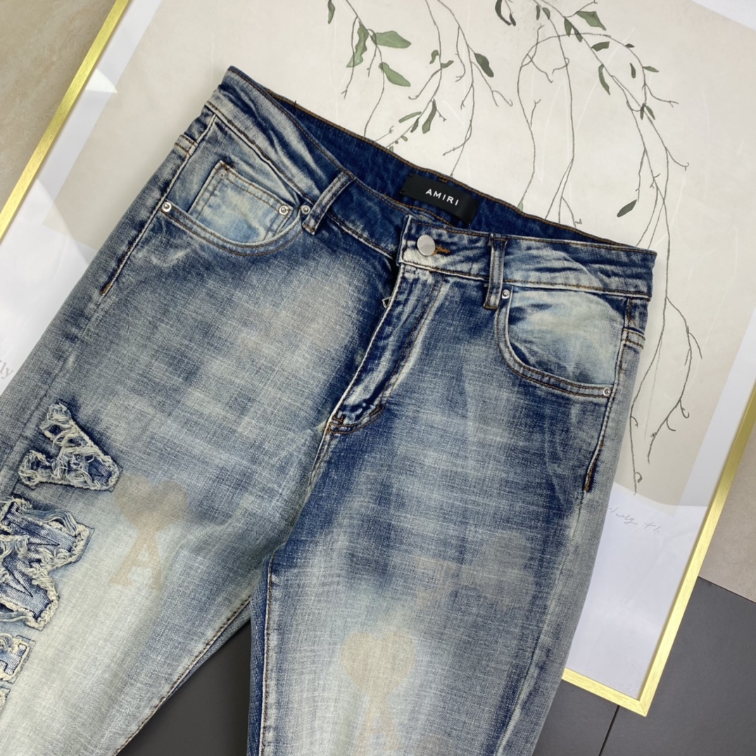 amiri アミリスーパーコピー デニム ジーンズ 美脚ズボン ブラックシンプル 人気もの ブルー_3