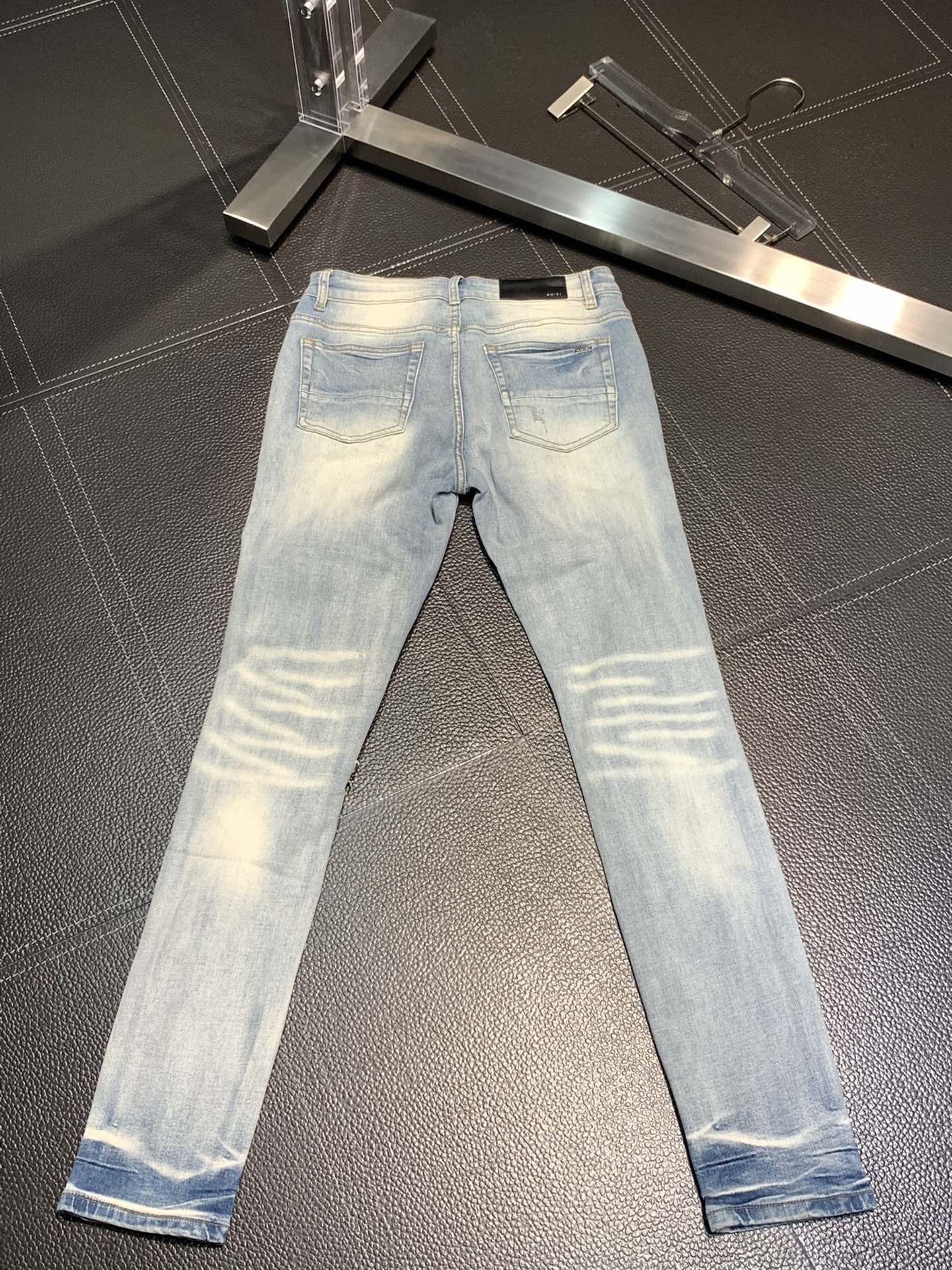 夏新作 amiri デニム 店舗激安通販 美脚ズボン デニム ジーンズ  シンプル ファッション ブルー_2