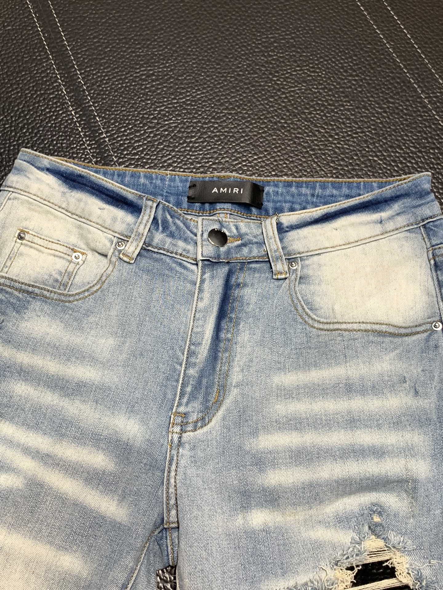 夏新作 amiri デニム 店舗激安通販 美脚ズボン デニム ジーンズ  シンプル ファッション ブルー_3