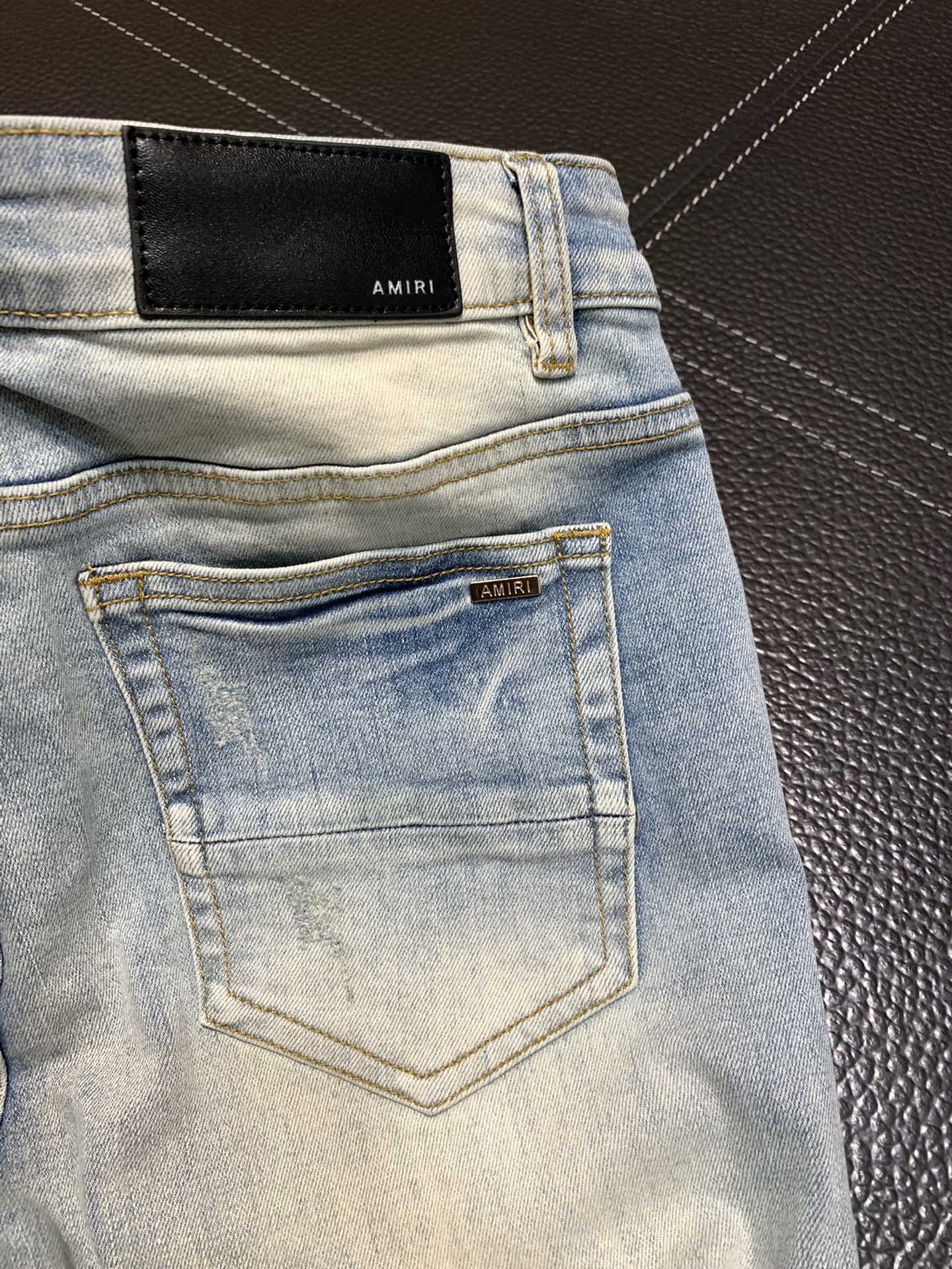夏新作 amiri デニム 店舗激安通販 美脚ズボン デニム ジーンズ  シンプル ファッション ブルー_6