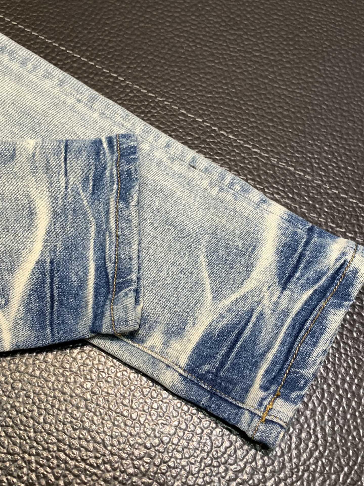 夏新作 amiri デニム 店舗激安通販 美脚ズボン デニム ジーンズ  シンプル ファッション ブルー_8
