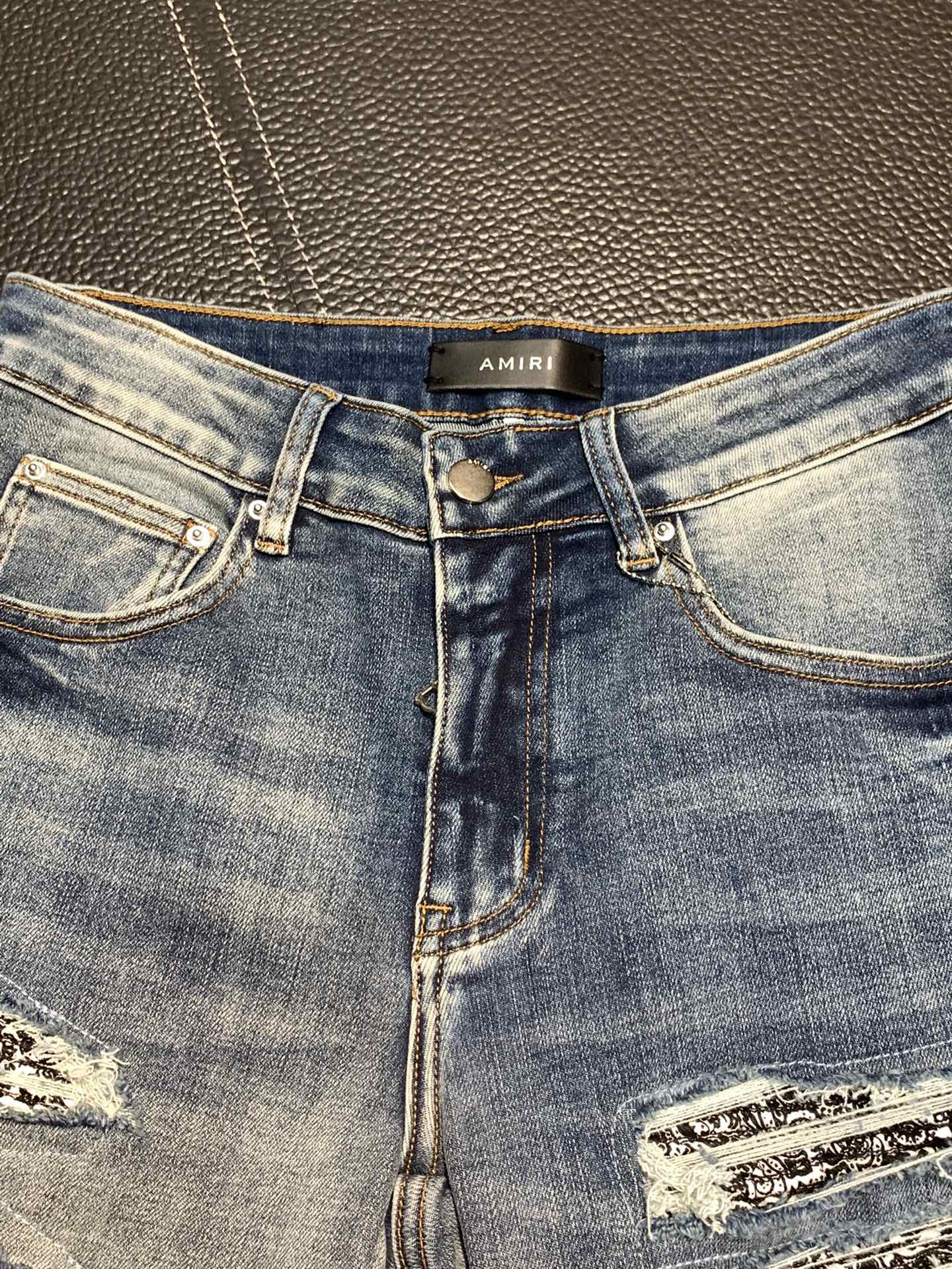 amiri ヤフオクコピー 人気セールHOT 美脚ズボン デニム ジーンズ  夏 ファッション ブルー_3