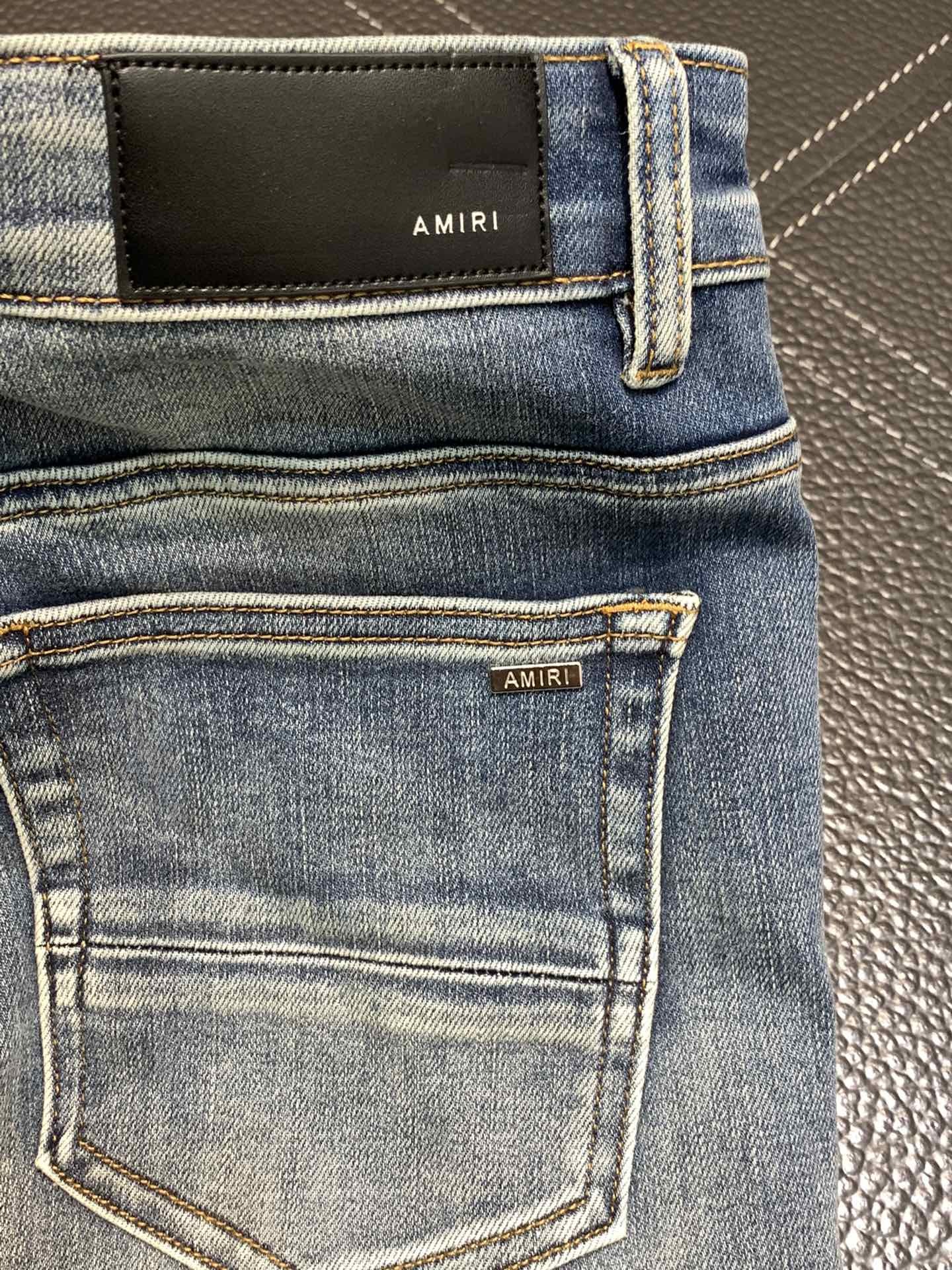 amiri ヤフオクコピー 人気セールHOT 美脚ズボン デニム ジーンズ  夏 ファッション ブルー_7