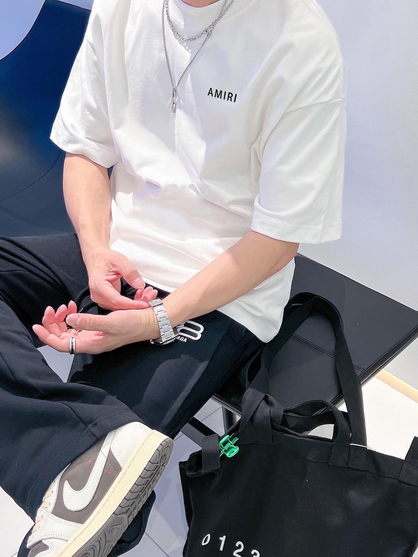 アミリtシャツヤーン 編み針スーパーコピー シンプル トップス 短袖 人気もの 新作 ホワイト_8
