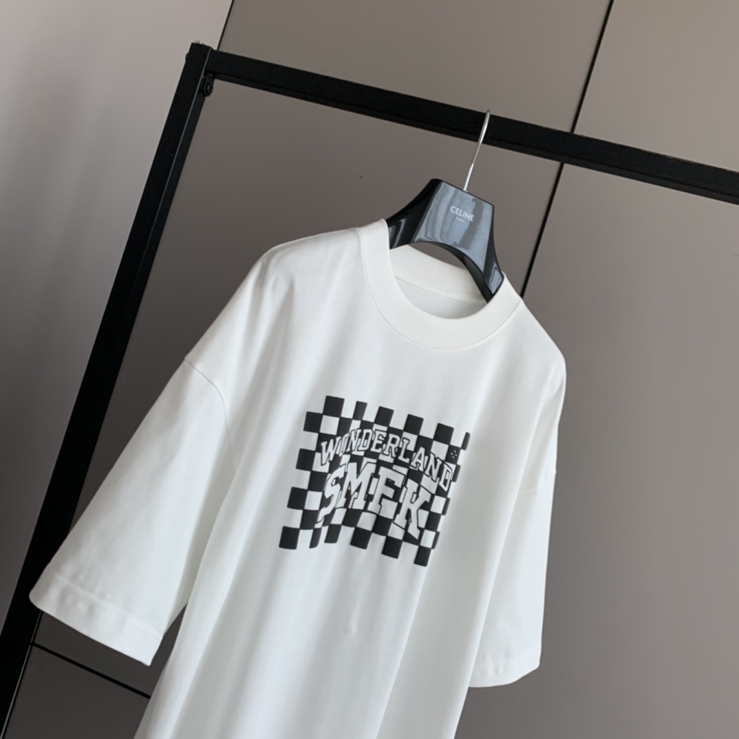 夏 新作登場 smfk ブランドコピー 純綿 人気トップス 短袖 ゆったり 男女兼用 ホワイト_8