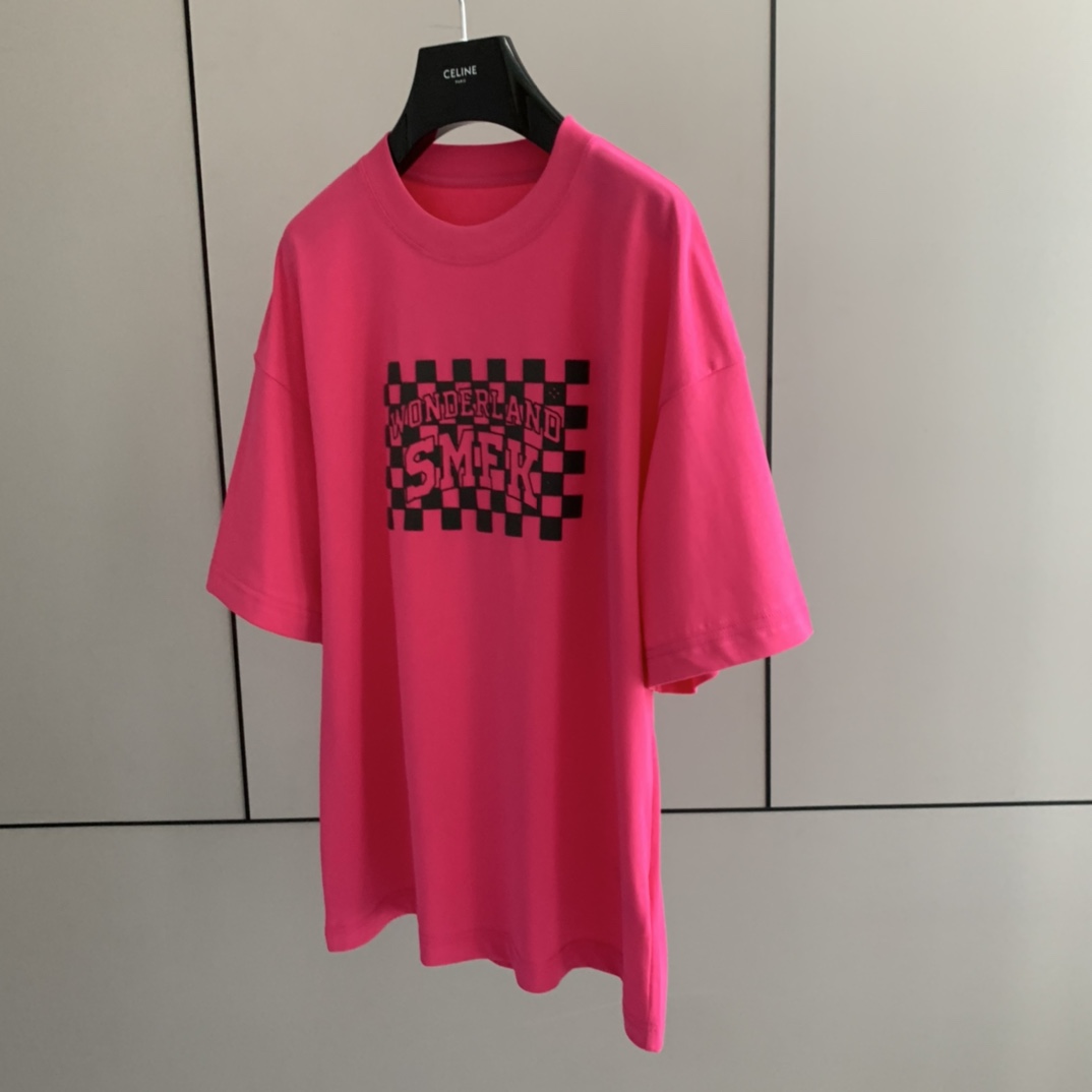 夏 新作登場 SMFKtシャツアメカジ激安通販 純綿 人気トップス 短袖 ゆったり 男女兼用 ローズレッド_4