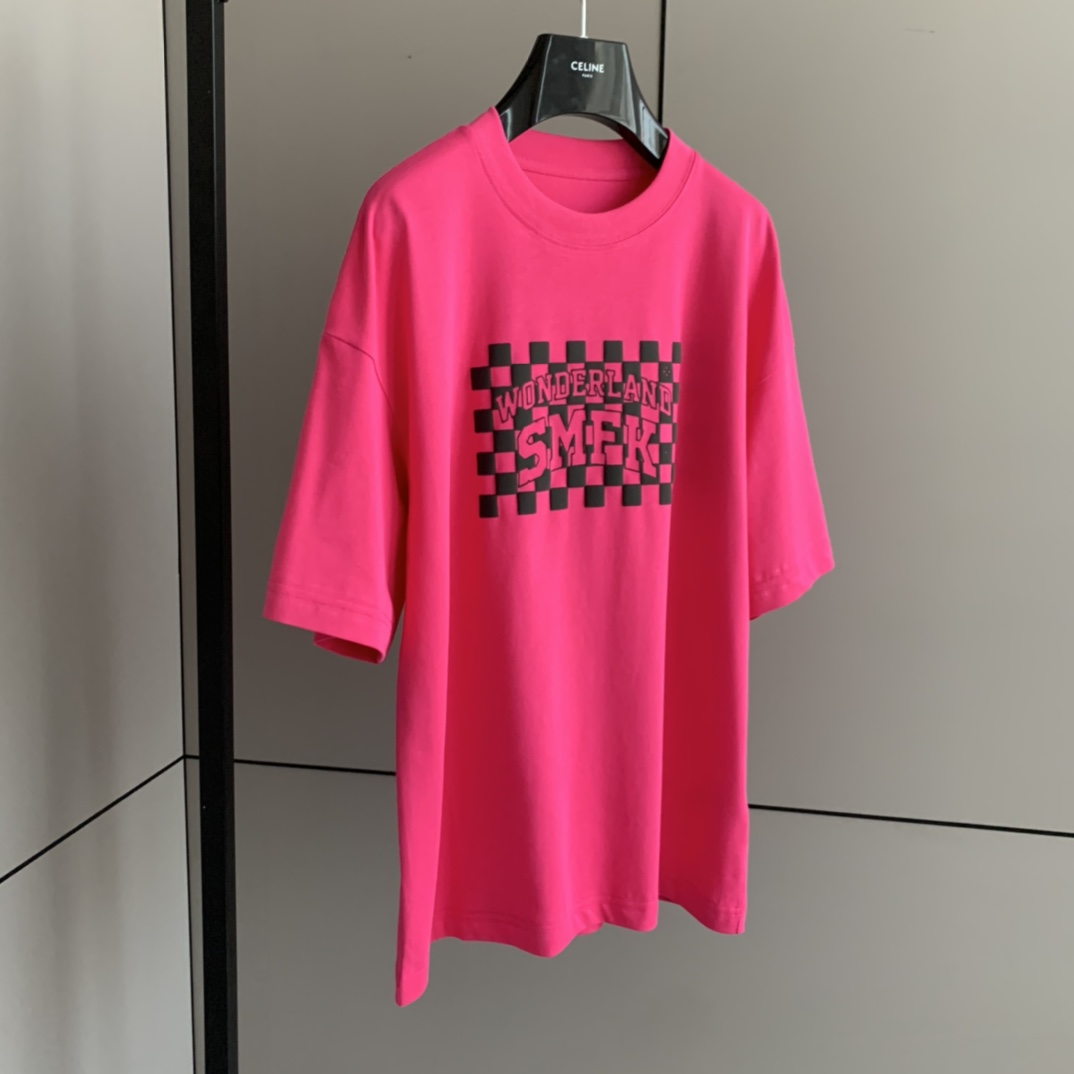 夏 新作登場 SMFKtシャツアメカジ激安通販 純綿 人気トップス 短袖 ゆったり 男女兼用 ローズレッド_5