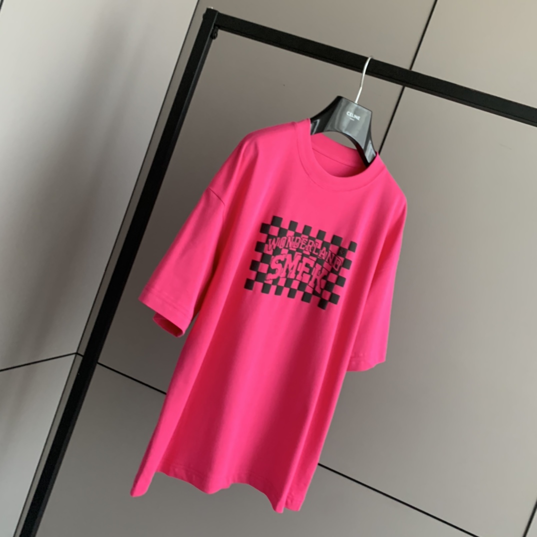 夏 新作登場 SMFKtシャツアメカジ激安通販 純綿 人気トップス 短袖 ゆったり 男女兼用 ローズレッド_6