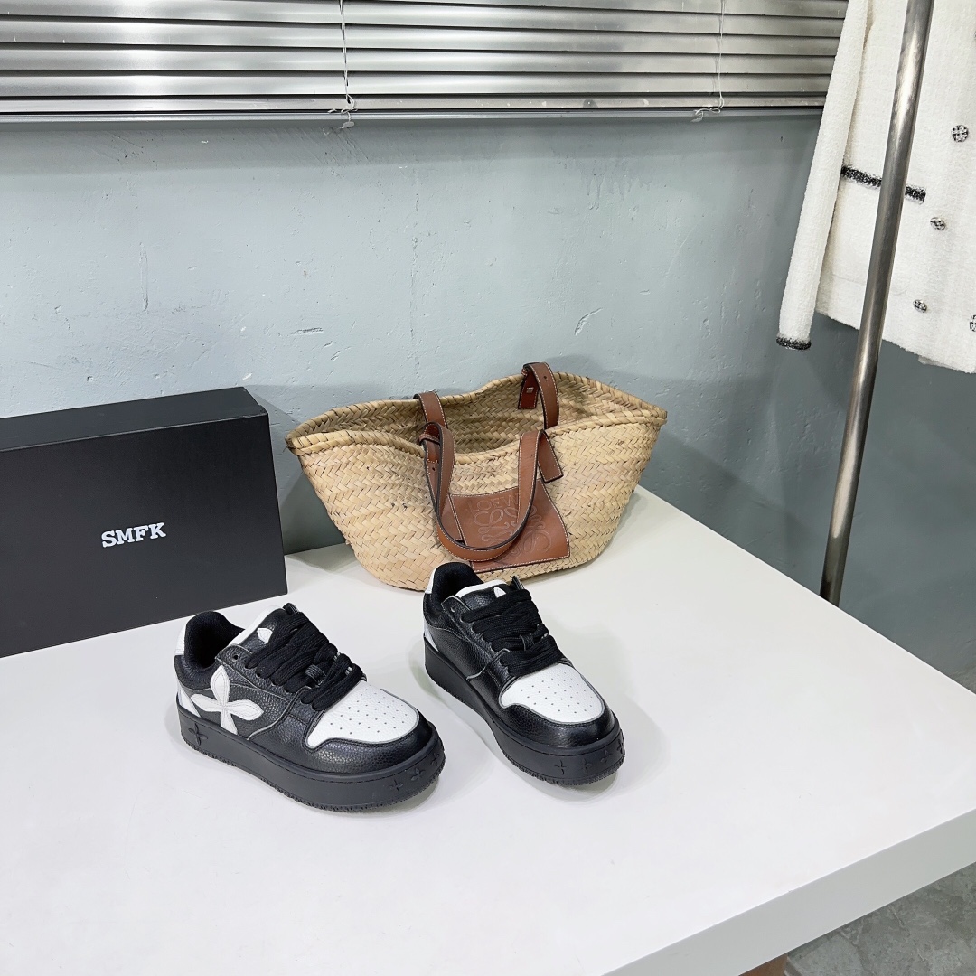 HOT品質保証 SMFKメンズ 靴 メッシュスーパーコピー スケボーシューズ 歩きやすい レザー ブラック_8