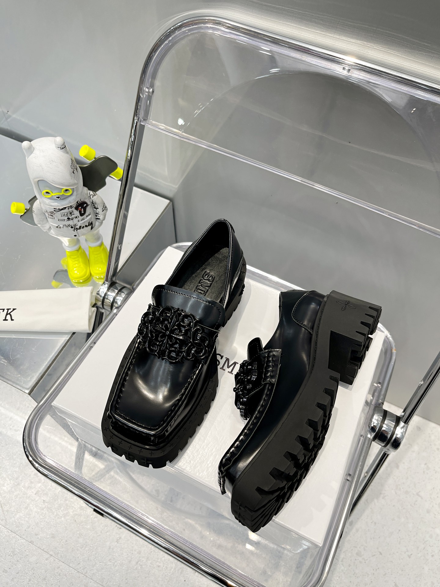 SMFKアシックス シューズ偽物 日常 レディース 人気 ファッション レースアップシューズ ブラック_4