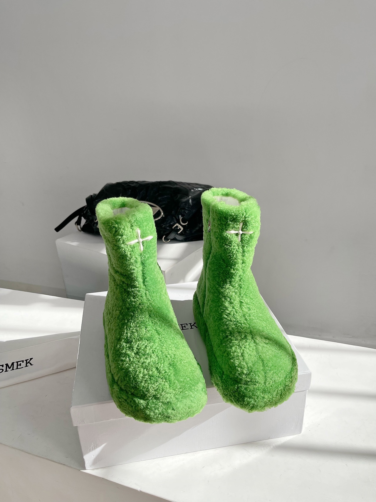 SMFKシューズ 厚底ｎ級品 日常 レディース 人気 ショットブーツ おしゃれ グリーン_1