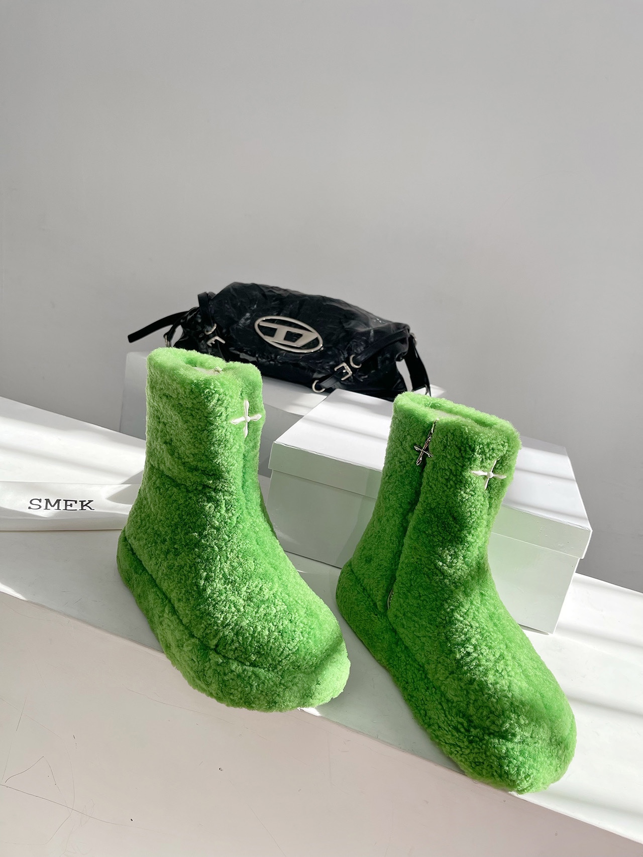 SMFKシューズ 厚底ｎ級品 日常 レディース 人気 ショットブーツ おしゃれ グリーン_2